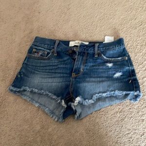 Hollister blue denim shorts